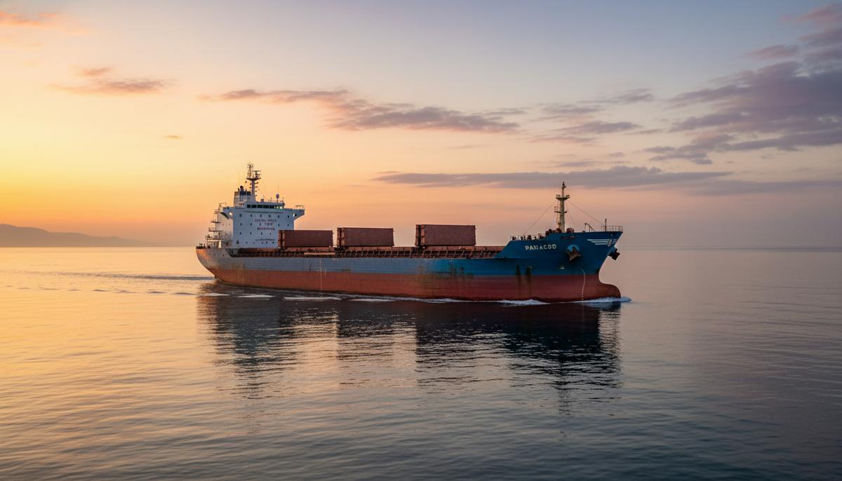 MPC Capital и Storm Capital создали новую судоходную инвестплатформу Современное сухогрузное судно типа panamax в открытом море на рассвете, вид на палубу и бескрайний океан.