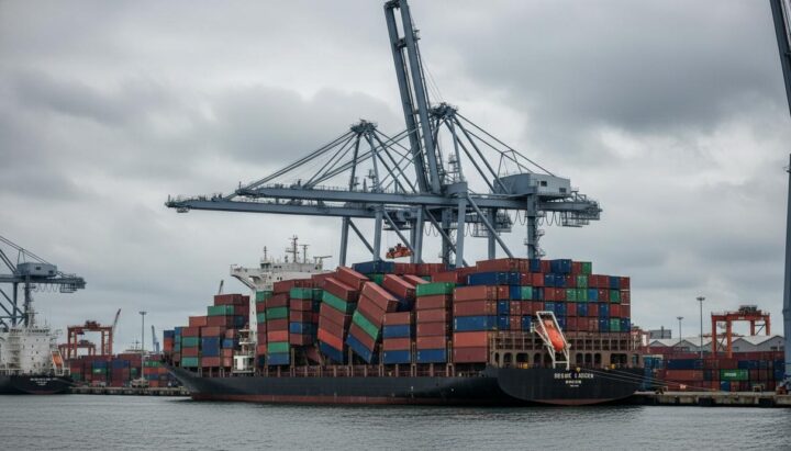 Контейнеровоз OOCL Sunflower потерял груз в Тихом океане: судно зашло в порт