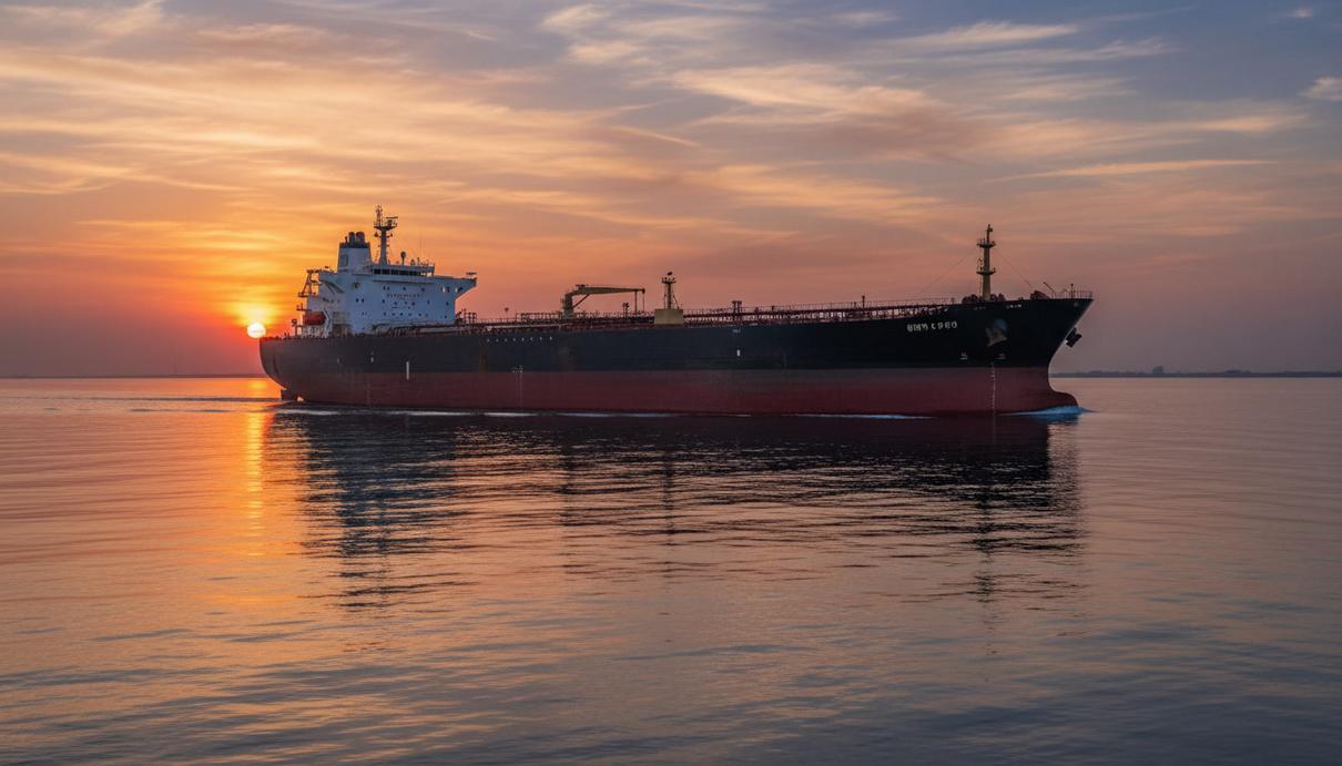 Pantheon Tankers продала 15-летний супертанкер дороже нового Огромный нефтяной супертанкер типоразмера VLCC в открытом море на закате, вид на кормовую часть и надстройку судна.