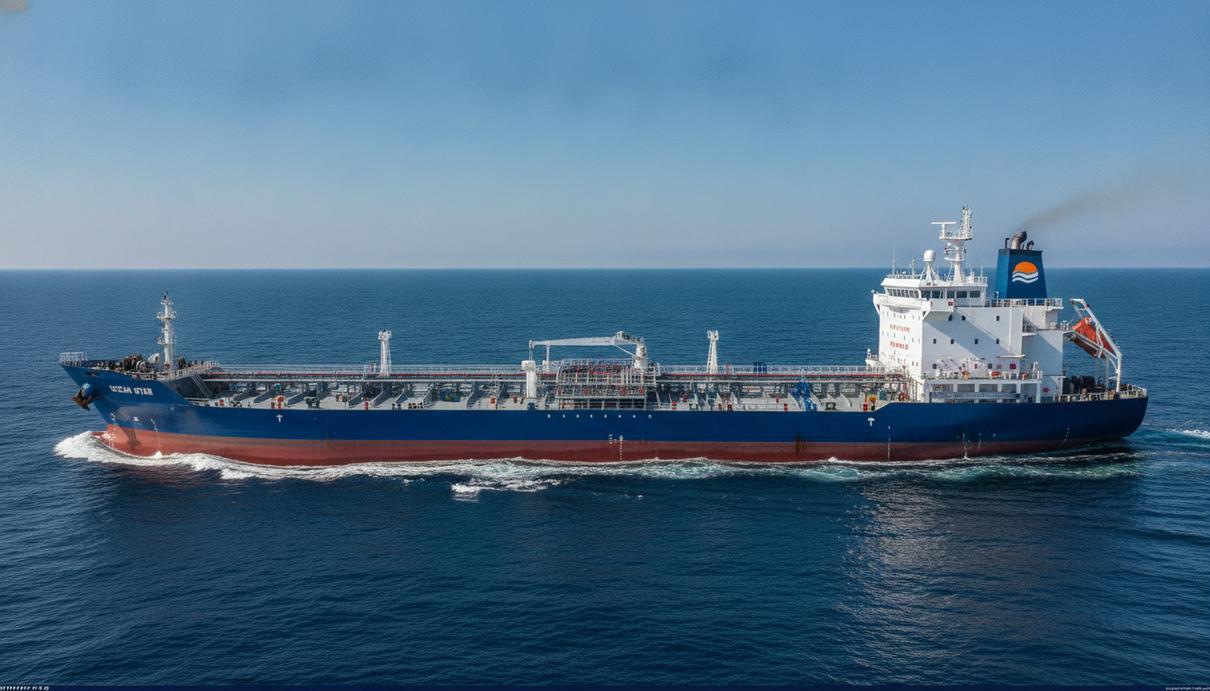 Индийская Aegis Logistics купит дубайского судовладельца Tristar за $809 млн Современный танкер-химовоз в открытом море. Вид сбоку на палубу с трубопроводами и надстройку судна.